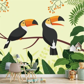 Toucan On A Branch Kids Wallpaper 0194