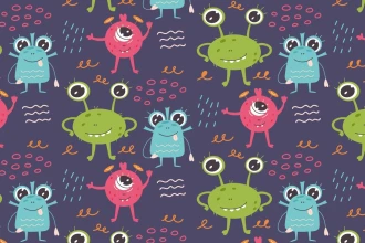 Baby Wallpaper. Colorful, Friendly Aliens 0270