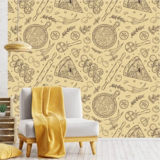 Wallpaper For The Kitchen, Dining Room Pizza 0347