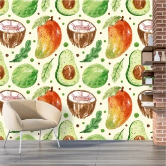 Kitchen Wallpaper: Mango, Coconut, Avocado 0330