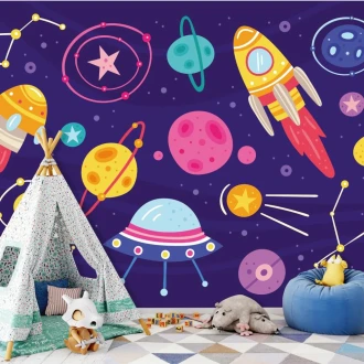 Kosmos Wallpaper For A Children\'S Room 0102