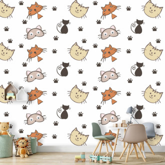 Wallpaper for a child's room Cats 087