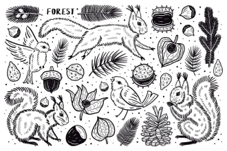 Forest Animals Wallpaper For A Child\'S Room 0101