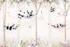 Kids\' Room Wallpaper Pandas in Hammocks 0541 DW