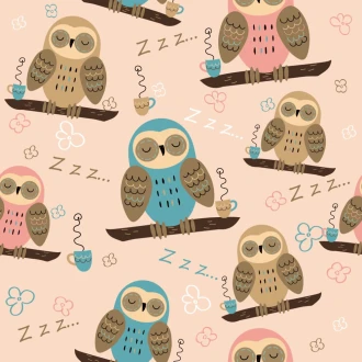 Sleeping Owls Wallpaper 0438