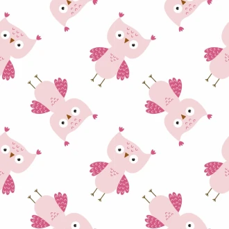 A Wallpaper For A Girl\'S Room Pink Owls 0232