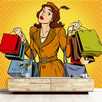 Woman With Shopping Wallpaper 0308