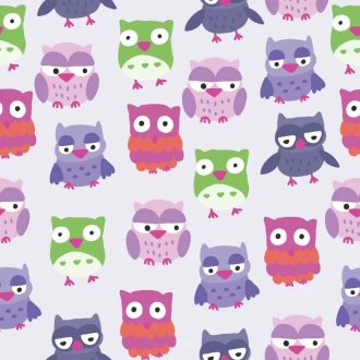 Colorful Owls Wallpaper 0265