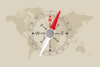 Compass Wallpaper, World Map 0138