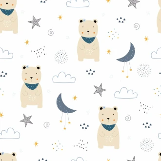 Bears, Clouds, Stars Wallpaper 0152