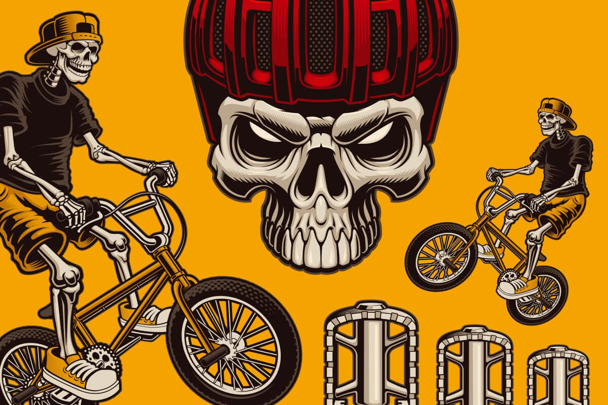 Youth BMX wallpaper, skull 0316 - Wallyboards online store
