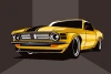 Yellow Sports Car Teen Wallpaper 0479