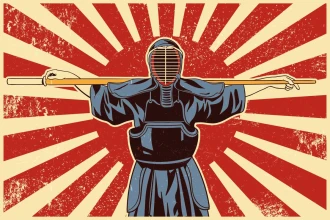 Kendo Warrior With A Sword 0380 Wallpaper