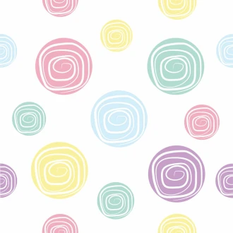 Pastel Circles, Spirals Wallpaper 0202