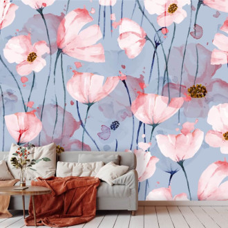 Pink Poppies Wallpaper 0128
