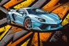 Wall Mural: Blue Modern Sports Car 0548