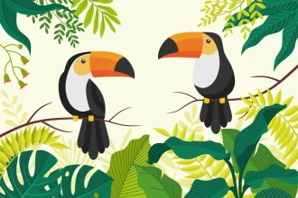 Toucans Among The Leaves Wallpaper 0193