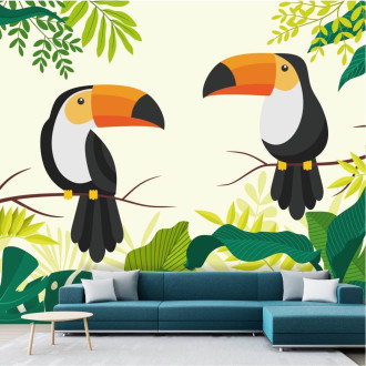 Toucans Among The Leaves Wallpaper 0193