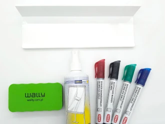 Dry Erase Board Starter Maxi - eraser, markers, shelf.