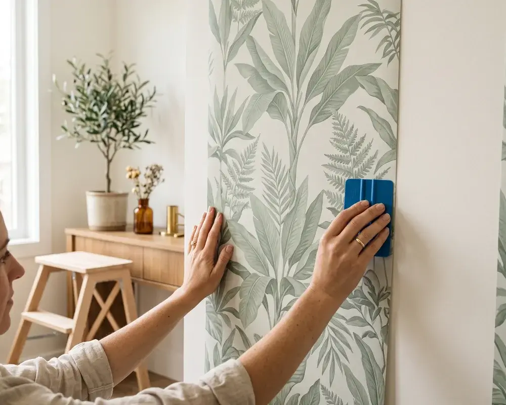 Fitting a Wally wallpaper on a wall step by step