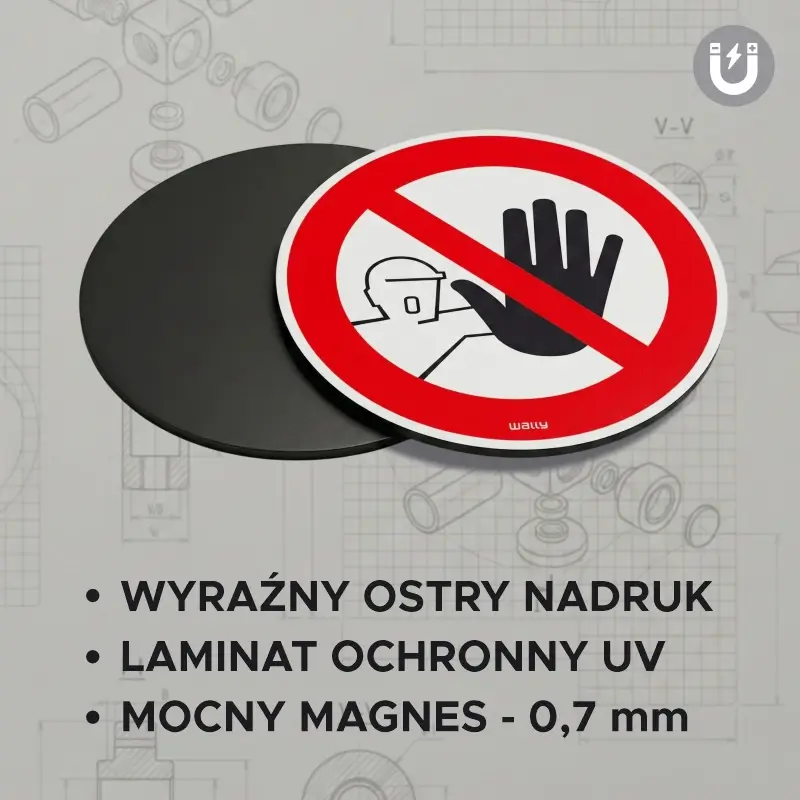 Precise eco-solvent print on a magnetic prohibition sign