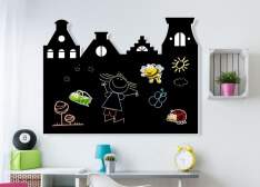 Chalkboard and magnetic board for children