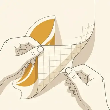 Removing the backing paper