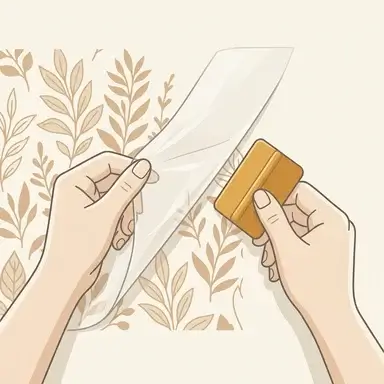 Removing the transfer paper